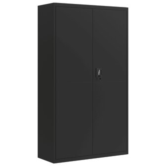 Archiefkast 105x40x180 cm staal zwart 2