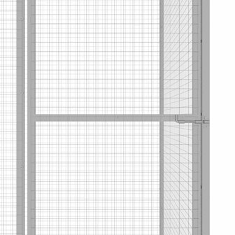 Kattenkooi 6x3x2,5 m gegalvaniseerd staal 4