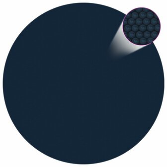 Zwembadfolie solar drijvend 356 cm PE zwart en blauw 1