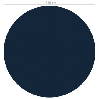 Zwembadfolie solar drijvend 356 cm PE zwart en blauw 5