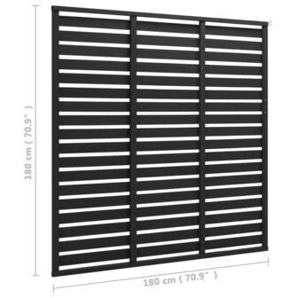 Schuttingpaneel 180x180 cm HKC zwart 4