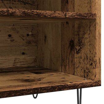 Platenkast 84,5x38x48 cm bewerkt hout oud houtkleurig 8