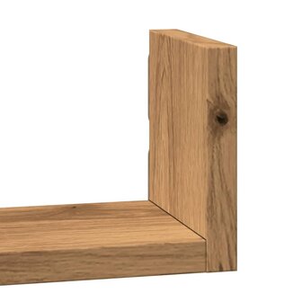 Wandschappen 3 st bewerkt hout artisanaal eiken 7