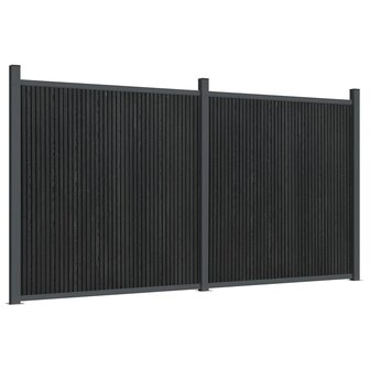 Schuttingpaneel 353x186 cm HKC grijs 2