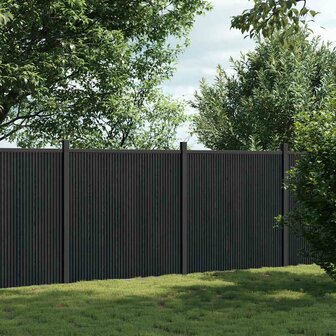 Schuttingpaneel 353x186 cm HKC grijs 3