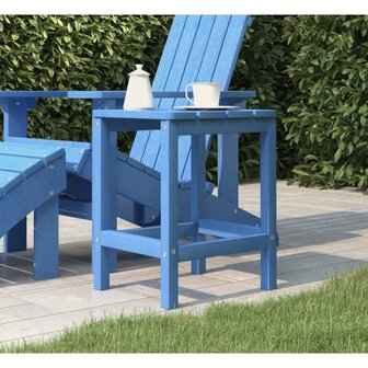 Tuintafel Adirondack 38x38x46 cm HDPE aquablauw 1