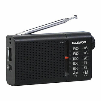 Transistorradio Daewoo Zwart AM/FM 1