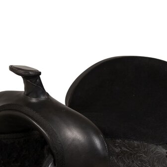 Western zadel, hoofdstel en borstriem 13&quot; echt leer zwart 7