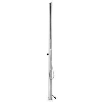 Buitendouche met bruine basis 225 cm roestvrij staal 4