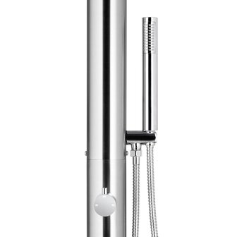 Buitendouche met bruine basis 225 cm roestvrij staal 7