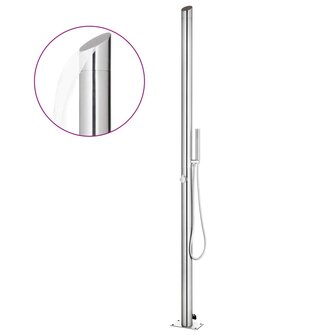 Buitendouche 220 cm roestvrij staal 1