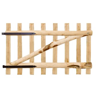 Poort enkel 100x60 cm hazelaarhout 2