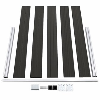 Schuttingpaneel 180x105 cm HKC zwart 4