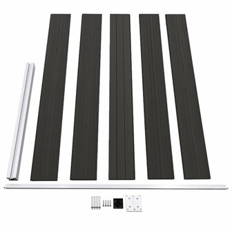 Schuttingpaneel 175x105 cm HKC zwart 4