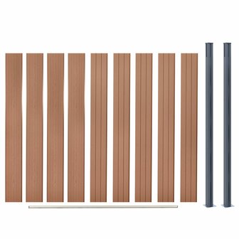 Schuttingpaneelset 180x186 cm HKC bruin 7