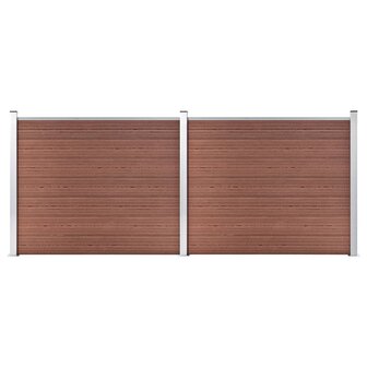 Schuttingpanelenset 353x146 cm HKC bruin   1