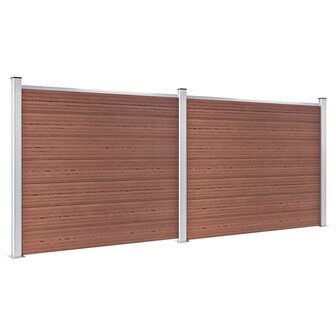 Schuttingpanelenset 353x146 cm HKC bruin   2