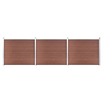 Schuttingpanelenset 526x146 cm HKC bruin   1
