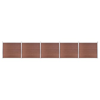Schuttingpanelenset 872x146 cm HKC bruin   1