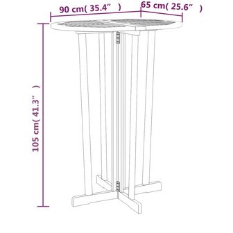 Bartafel inklapbaar 90x65x105 cm massief teakhout 8