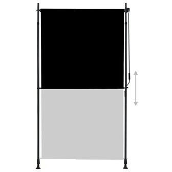 Rolgordijn voor buiten 120x270 cm antraciet  3