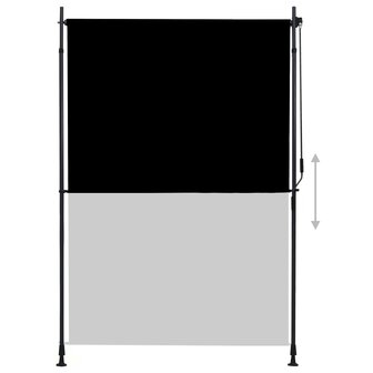 Rolgordijn voor buiten 150x270 cm antraciet  3