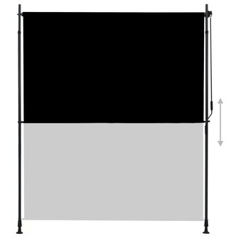 Rolgordijn voor buiten 200x270 cm antraciet  3