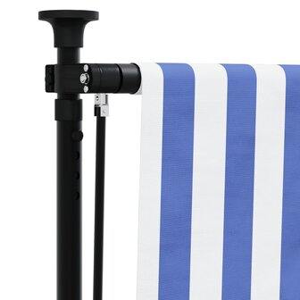 Rolgordijn voor buiten 100x270 cm stof en staal blauw en wit 7