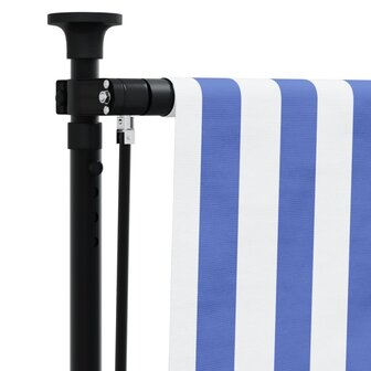 Rolgordijn voor buiten 120x270 cm stof en staal blauw en wit 7