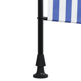 Rolgordijn voor buiten 200x270 cm stof en staal blauw en wit 8