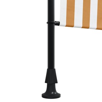Rolgordijn voor buiten 100x270 cm stof en staal oranje en wit 8