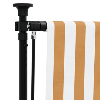 Rolgordijn voor buiten 120x270 cm stof en staal oranje en wit 7