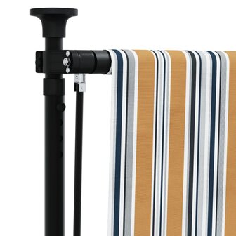 Rolgordijn voor buiten 100x270 cm stof en staal geel en wit 7