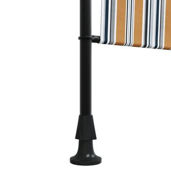 Rolgordijn voor buiten 100x270 cm stof en staal geel en wit 8