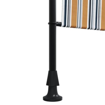 Rolgordijn voor buiten 150x270 cm stof en staal geel en wit 8