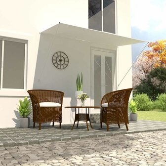 Luifel uittrekbaar 250x150 cm cr&egrave;me 1