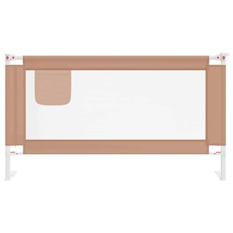 Bedhekje peuter 150x25 cm stof taupe 3
