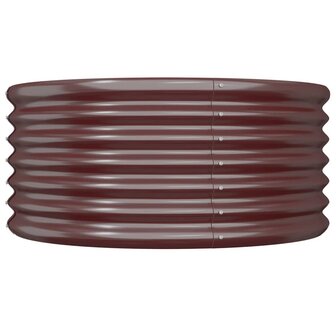 Plantenbak 80x80x36 cm gepoedercoat staal bruin 3