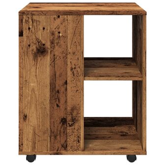 Rolkast 60x53x72 cm bewerkt hout oud houtkleurig 5