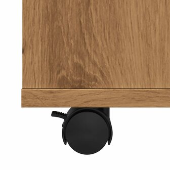 Rolkast 60x53x72 cm bewerkt hout artisanaal eikenkleurig 8