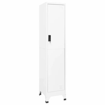 Lockerkast 38x45x180 cm staal wit 1