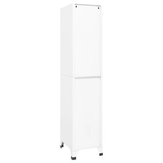 Lockerkast 38x45x180 cm staal wit 4