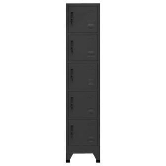 Lockerkast 38x40x180 cm staal antracietkleurig 2