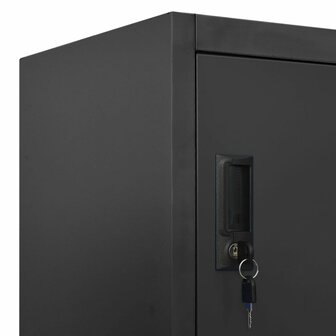 Lockerkast 90x45x180 cm staal antracietkleurig 7