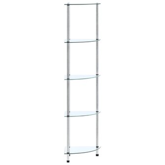 Kastje 5-laags 30x30x130 cm gehard glas transparant 1