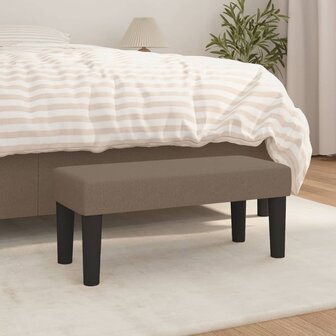 Bankje 70x30x30 cm stof taupe 1