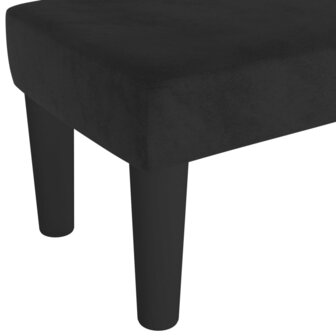 Bankje 70x30x30 cm fluweel zwart 5
