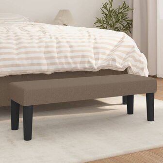 Bankje 100x30x30 cm stof taupe 1
