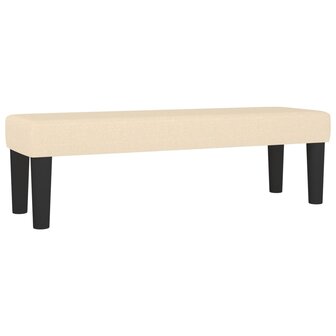 Bankje 100x30x30 cm stof cr&egrave;mekleurig 2