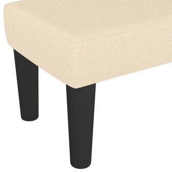 Bankje 100x30x30 cm stof cr&egrave;mekleurig 5
